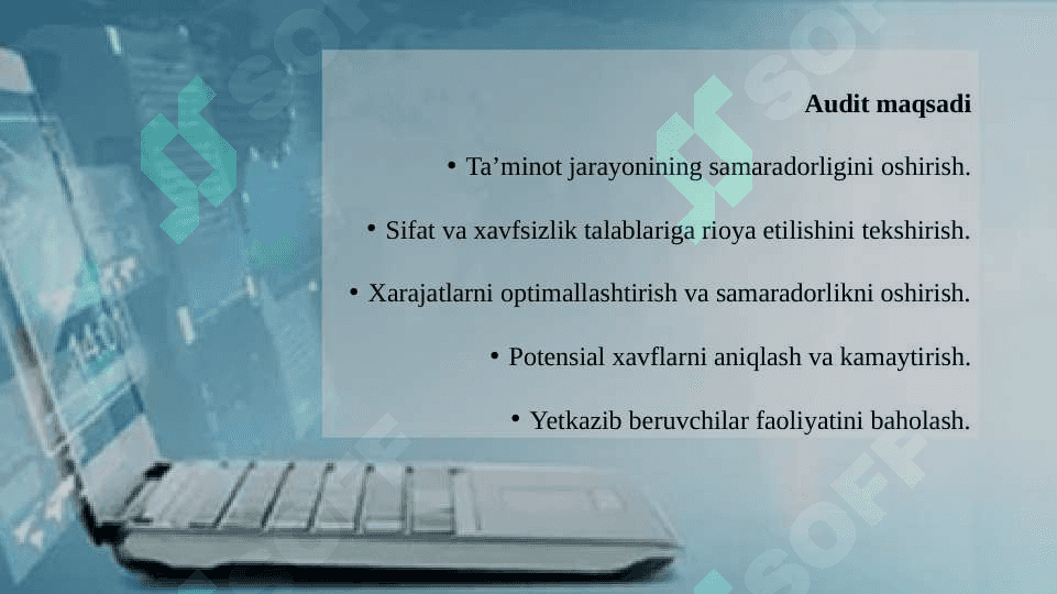 TA’MINOT JARAYONI AUDITI 5