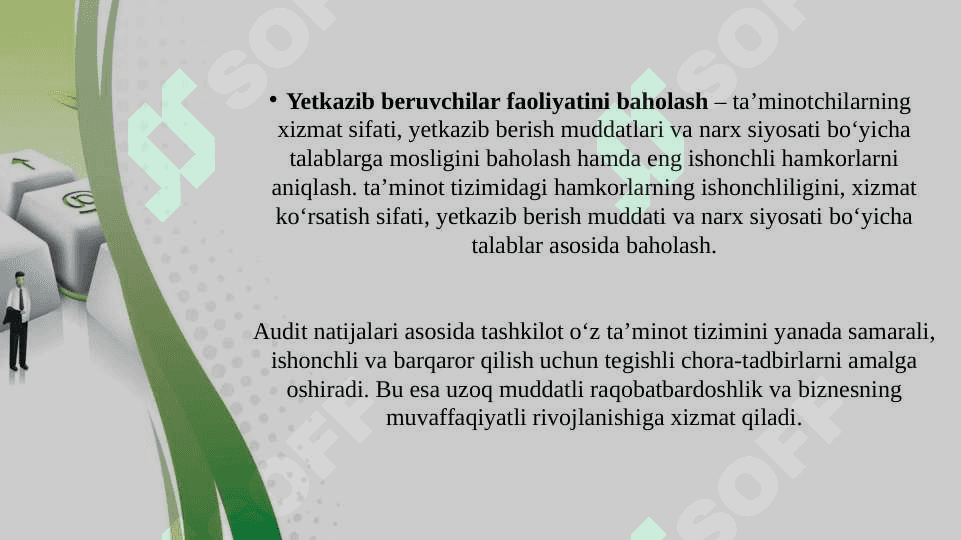 TA’MINOT JARAYONI AUDITI 8