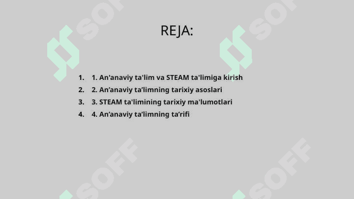 STEAM taʼlimidan ananaviy taʼlimning farqlari 2