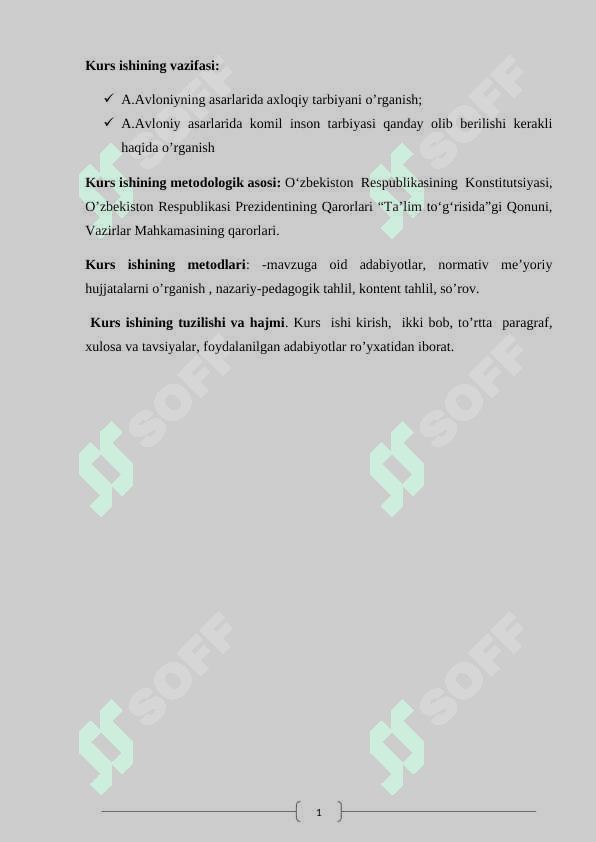 ABDULLA AVLONIYNING “TURKIY GULISTON  YOHUD AXLOQ” ASARINING KOMIL INSON TARBIYASIDAGI O`RNI 4