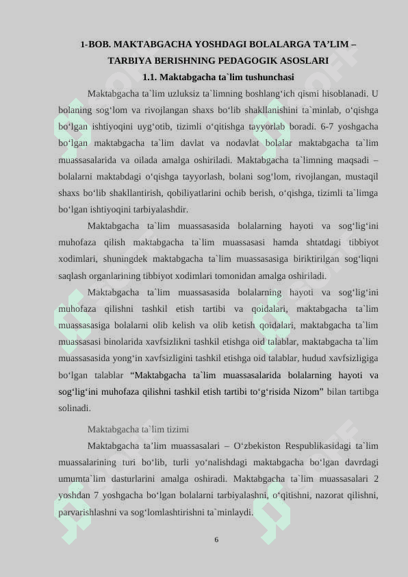 BOLA HAYOTIDA KUN TARTIBI VA UNING AHAMIYATI 6