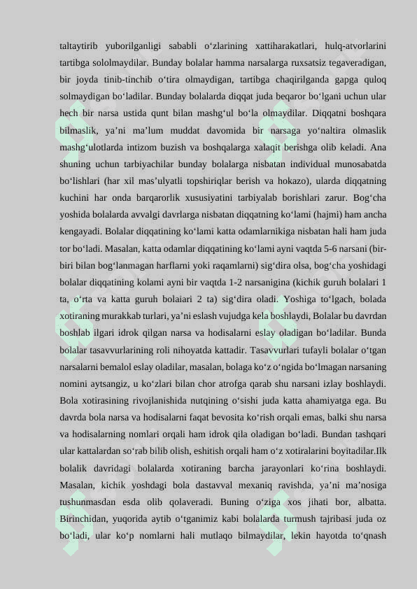 MAKTABGACHA TARBIYA YOSHIDAGI BOLALARDA IDROK TURLARINI RIVOJLANISHI 6