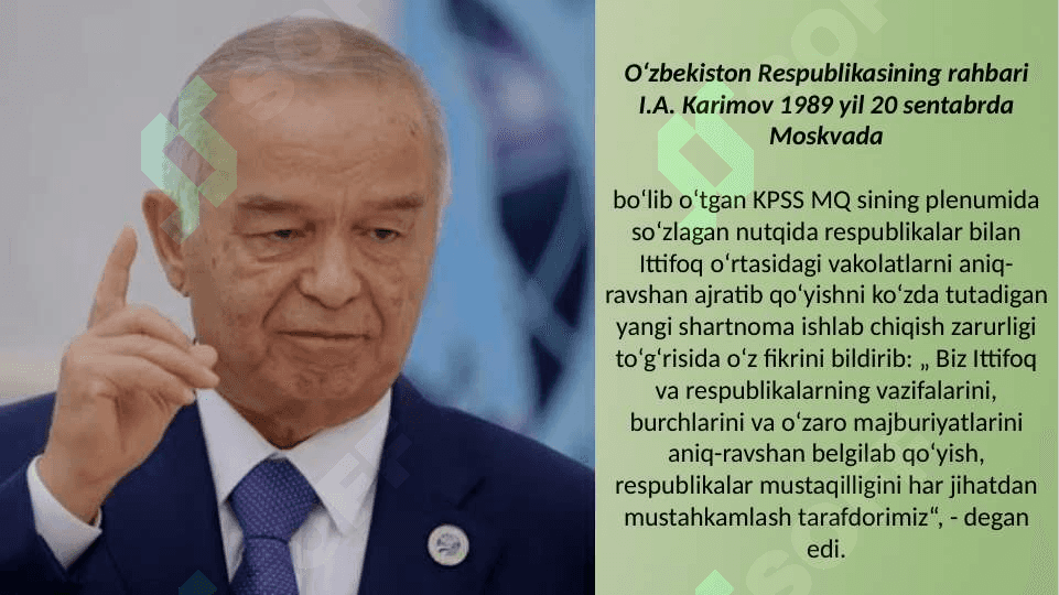 O’zbekistonning mustaqillika erishish arafasida 3