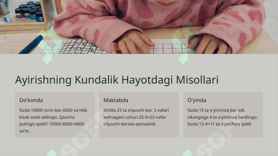 Ayirish va Bo'lishning Umumiy Tarifi 4