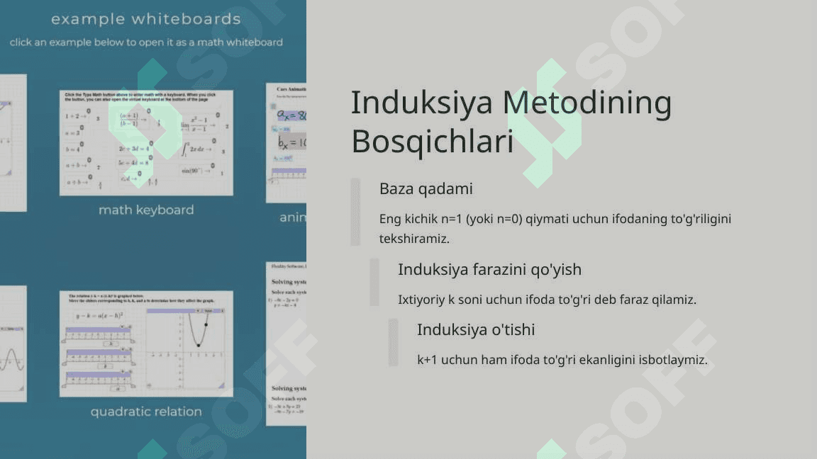 Matematik Induksiya Metodini Qo'llashga Oid Misollar Yechish 4