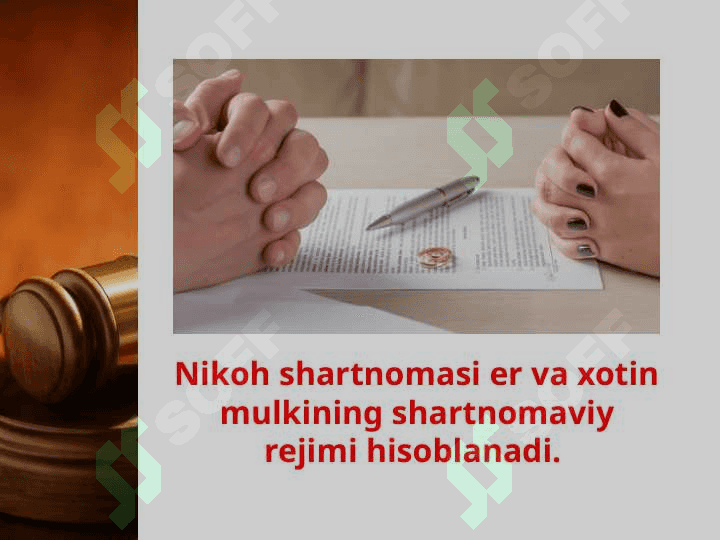Er va xotin mol-mulkining shartnomaviy tartibi 3