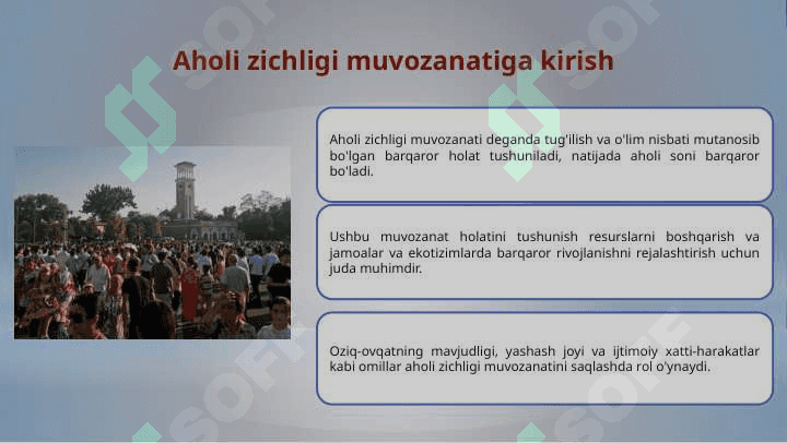 Populyatsiya zichligining muvozanat holati 3