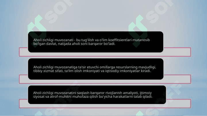 Populyatsiya zichligining muvozanat holati 4