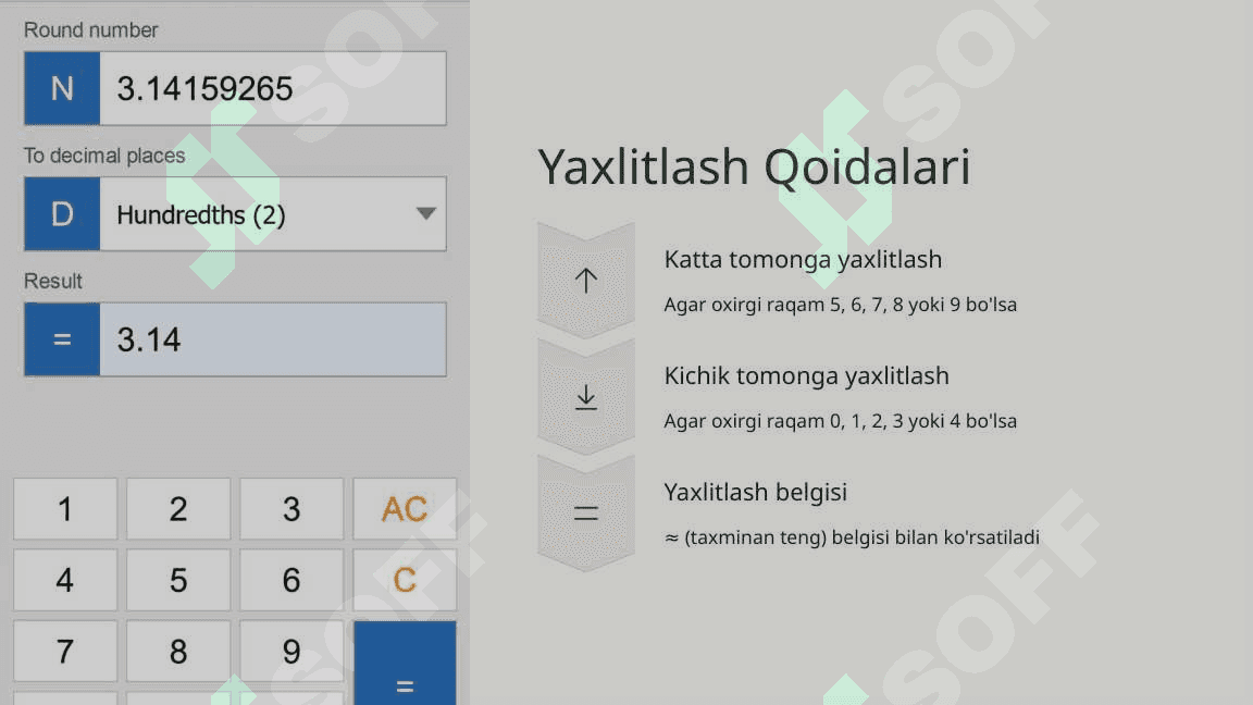 Sonlarni Yaxlitlash Qoidalari va Taqribiy Sonlar Ustida Amallar 4