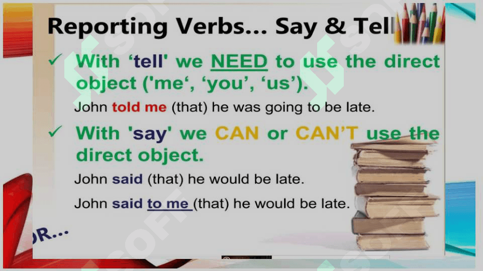 Tense choice in reporting 5
