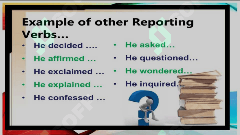 Tense choice in reporting 6