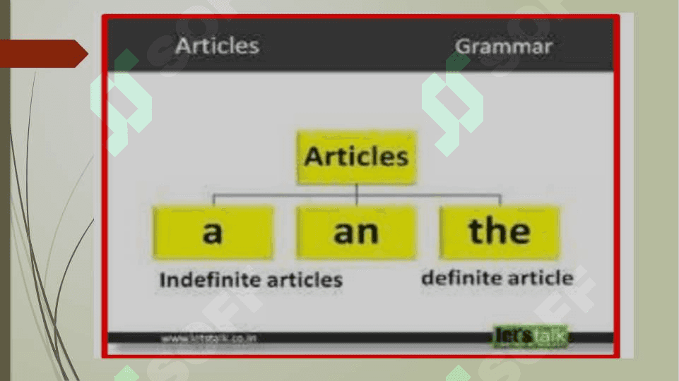 A, an and the articles 2