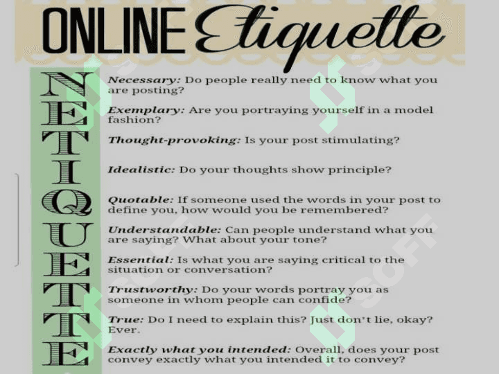 On-line etiquette 2