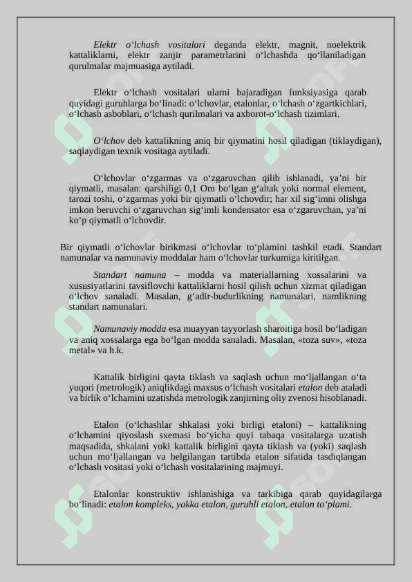O'lchash birliklari etalonlarini yaratilish tarixi 2
