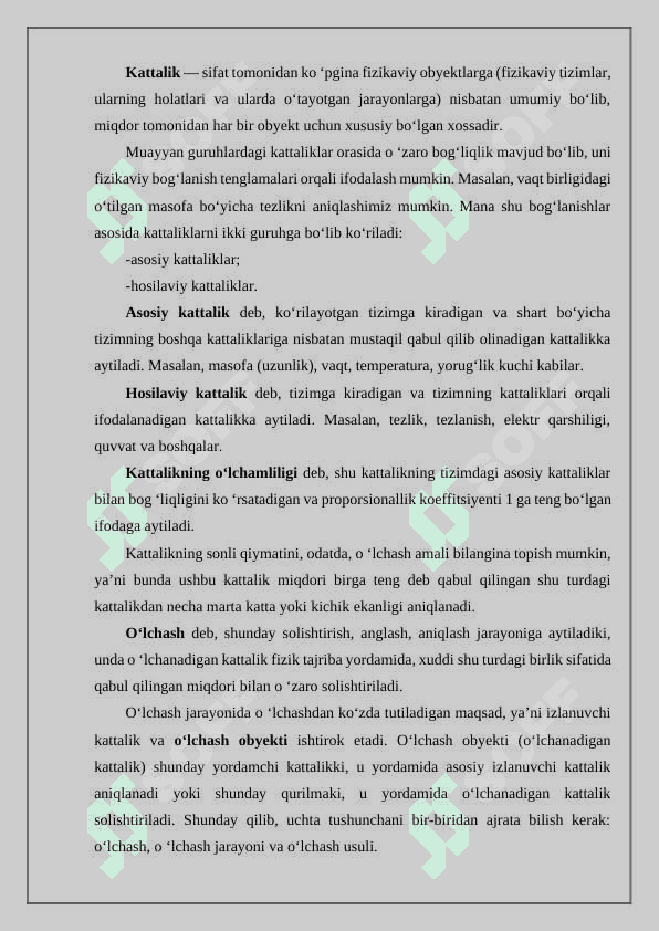O'lchashlar birligini ta'minlash va etalonlar 3