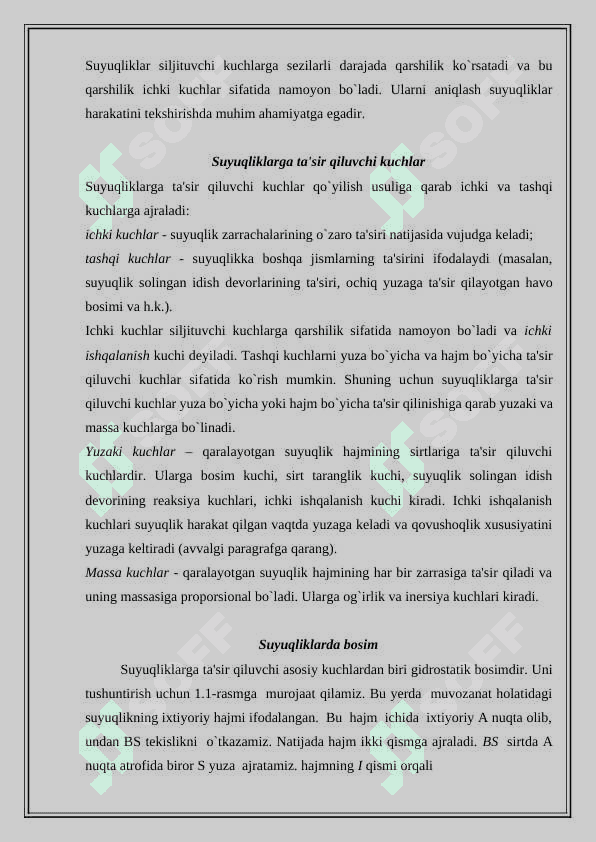 Suyuqliklarda bosim 3