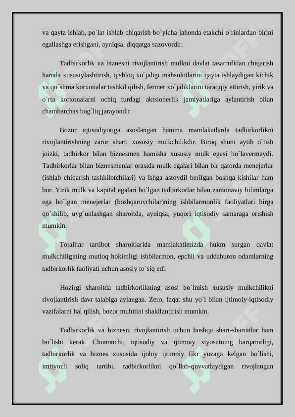 Tadbirkorlik faoliyatining mohiyati va asosiy belgilari 5