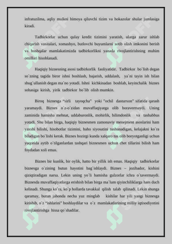 Tadbirkorlik faoliyatining mohiyati va asosiy belgilari 6