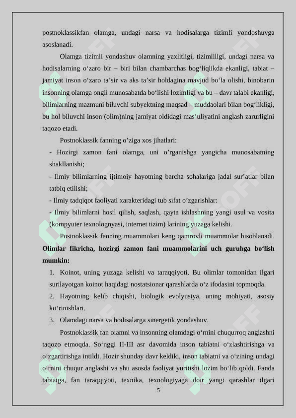 Tadqiqot asoslari 5