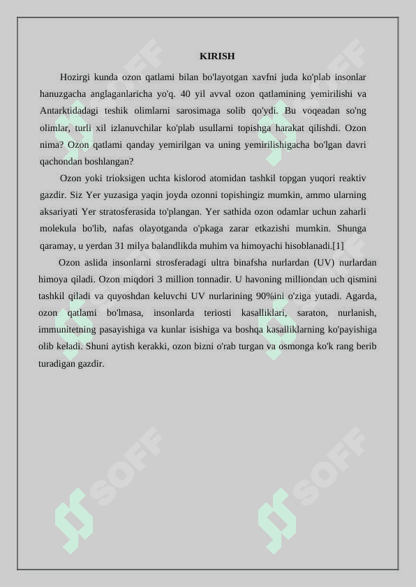 Ozon tuynigini yemirilish oqibatlari 2