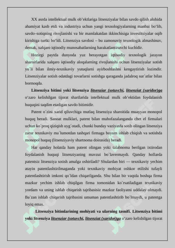 PATЕNT LITSENZIYA VA SERTIFIKATLAR OLISH UCHUN SHARTNOMA TUZISH 3