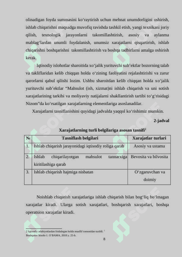 Iqtisodiyotni modernizatsiyalash sharoitida kapital xarajatlar hisobi 8