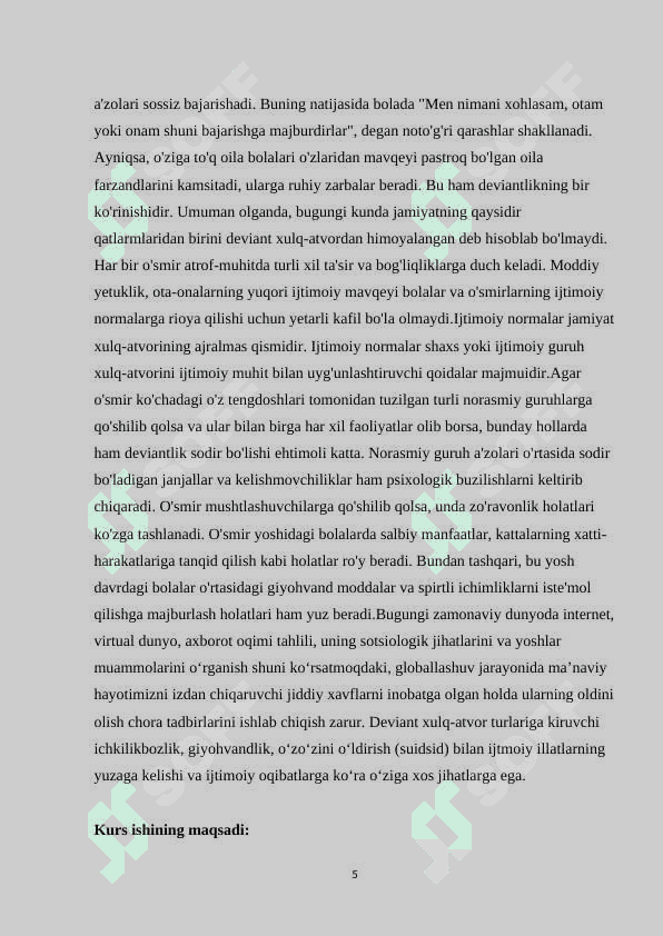 Yoshlar oʻrtasidagi deviant xulq-atvor profilaktikasi 5
