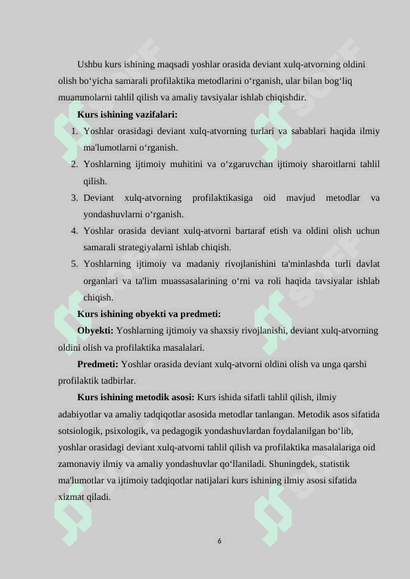 Yoshlar oʻrtasidagi deviant xulq-atvor profilaktikasi 6