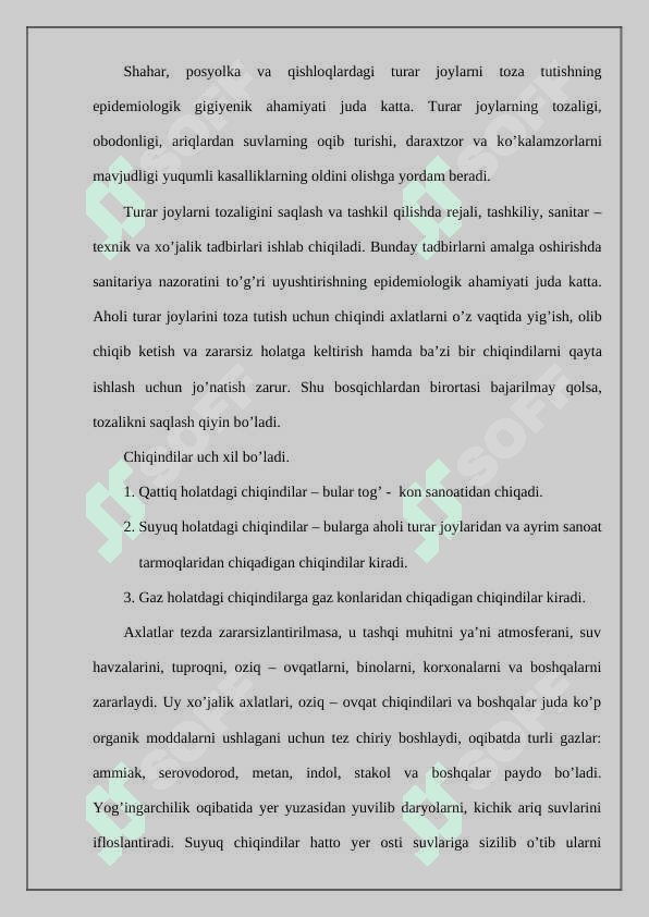 Qattiq maishiy chiqindilarni poligonlarga chiqarib tashlash 2