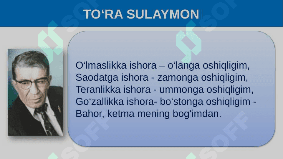 To‘ra Sulaymon she’rlari 2