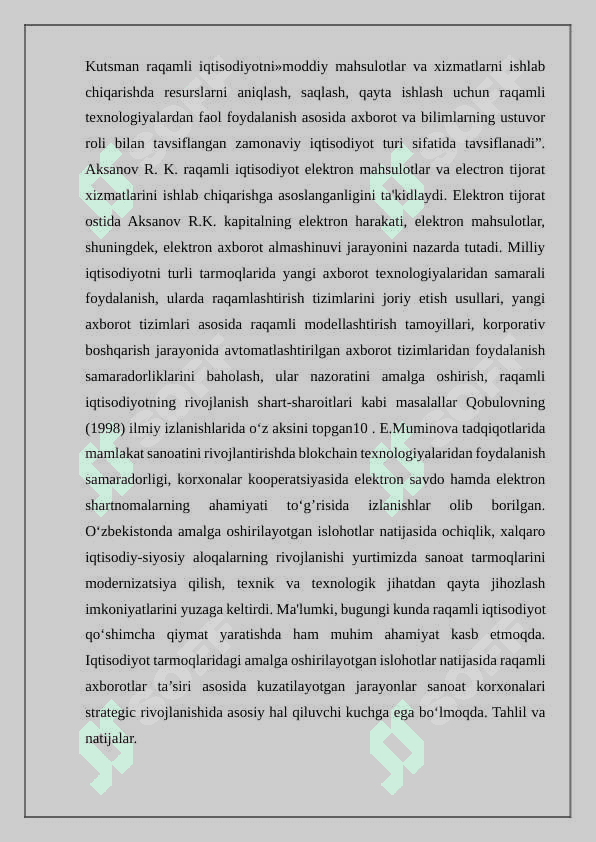 Texnik tizimlarda qo'llaniladigan asosiy dasturiy platformalar va ularning raqamlashtirish transformatsiyasi 4