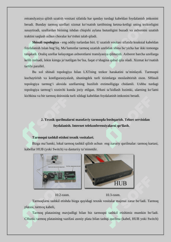 Texnik tizimlarida tarmoq texnologiyalari 4