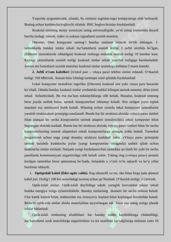 Texnik tizimlarida tarmoq texnologiyalari 7