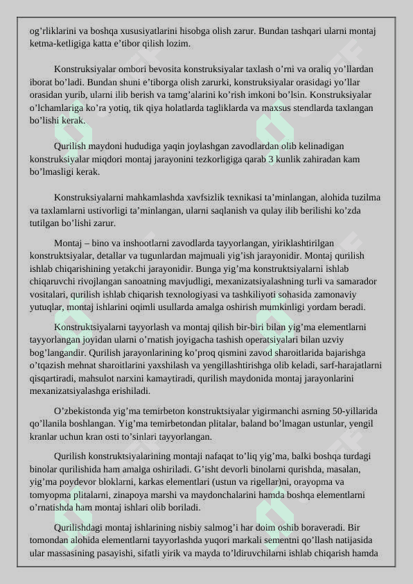 Qurilish jarayonini tashkil etish 3