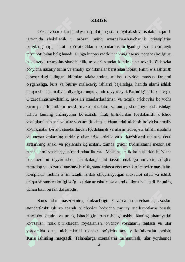 O’LCHAMLARNI CHEKLI CHETGA CHIQARISHLARNI KO’RSATISH 3