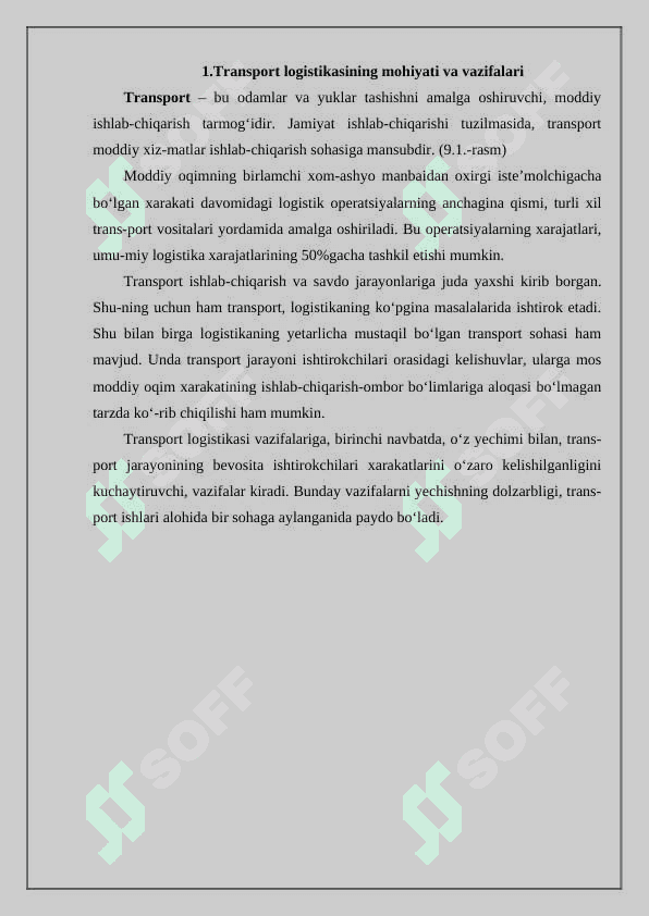 Transport logistikasi 2