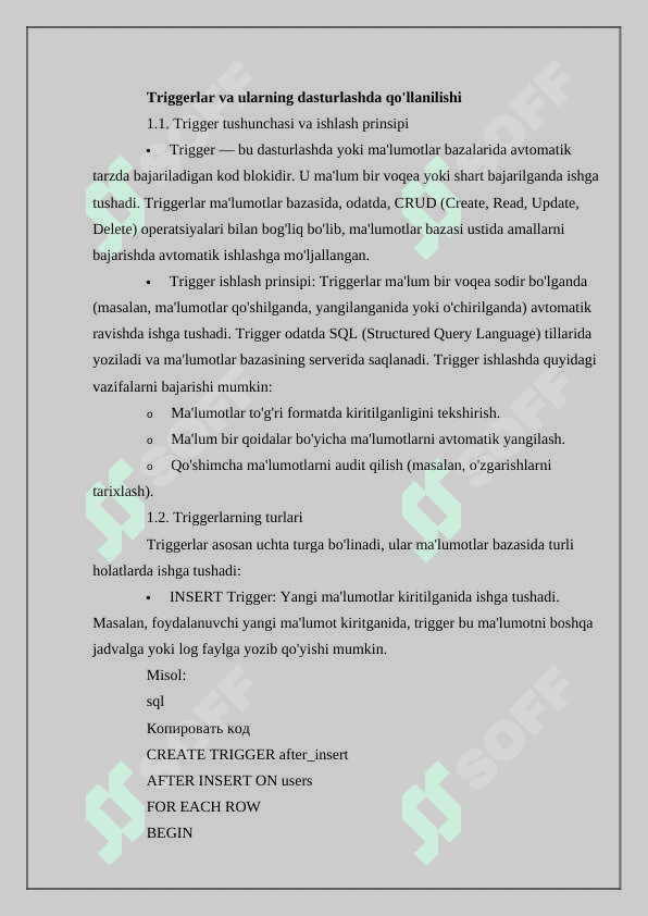 Trigerlar 2