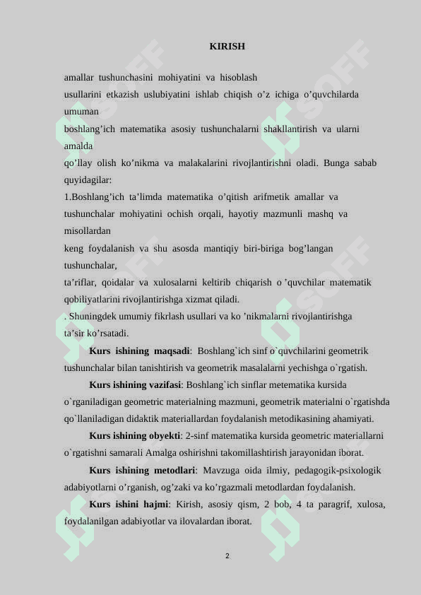 2-SINFDA GEOMETRIK MAZMUNDAGI MASALALARDAN FOYDALANISH METODIKASI 2