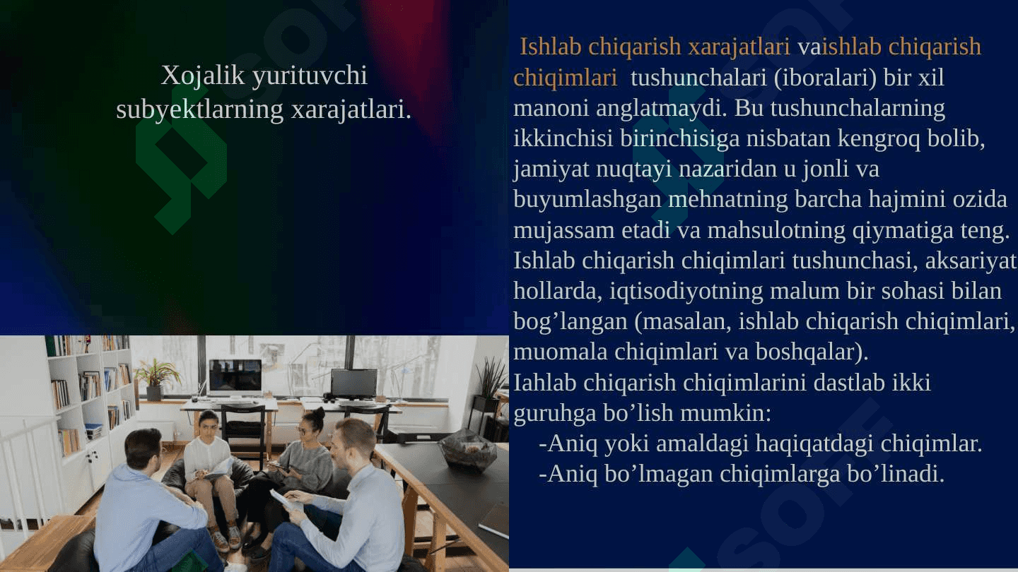 Xo’jalik yurituvchi subyektlarning ishlab chiqarish chiqimlari va foydasi 2