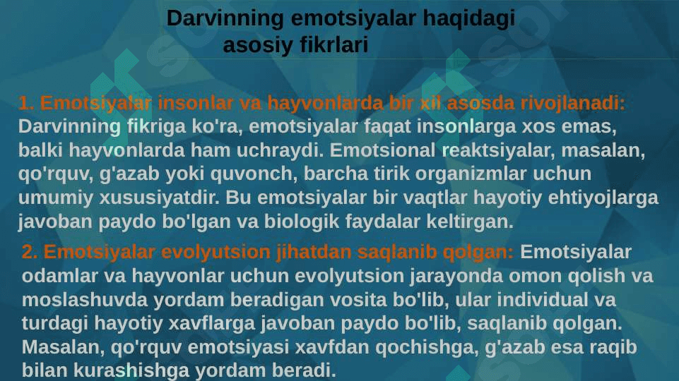 Emotsiya psixologiyasining nazariy yondashuvlari 4