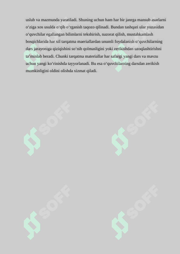BOSHLANG‘ICH  SINFLARDA  ONA TILI VA O‘QISH SAVODXONLIGI  DARSLARINI O’TISH 4