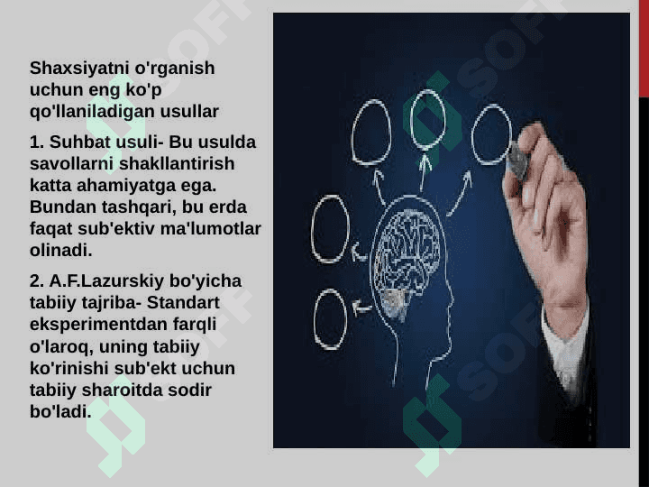 Shaxsni tadqiq etish metodlari haqida umumiy ma’lumot 4