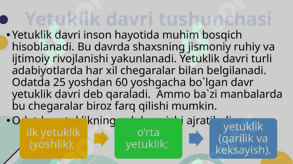 Yetuklik davri psixologiyasi 3