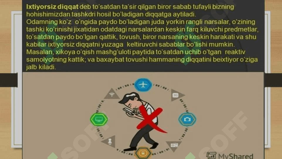 SHAXSNING PSIXIK BILISH JARAYONLARI. DIQQAT, SEZGI, IDROK, XOTIRA 3