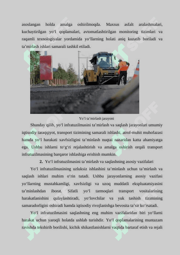 Ta’mirlash va saqlash bo‘yicha ishlarni samaradorligini asoslash mezonlari 3