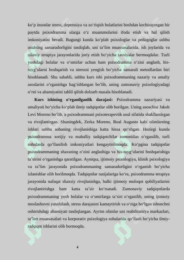 PSIXODRAMMA  KURS ISHI 4