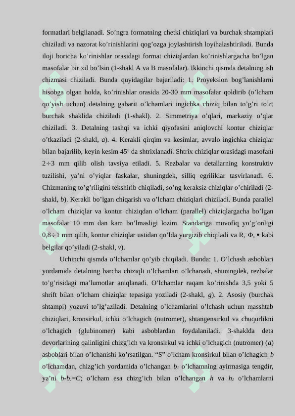 Detallar eskizini chizish va ish chizmasini tuzish 3