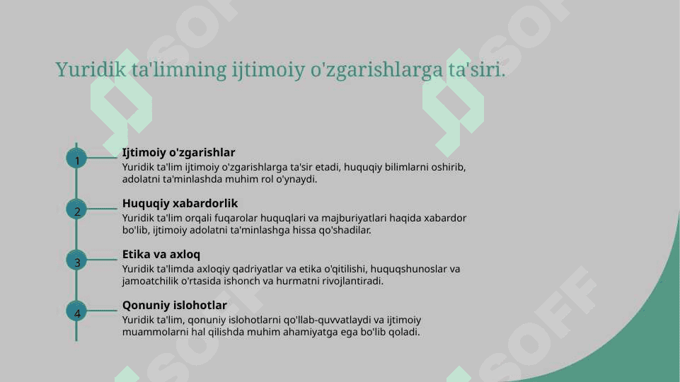 Yuridik ta'limning Ijtimoiy ahamiyati va o'ziga xos xususiyatlari 4