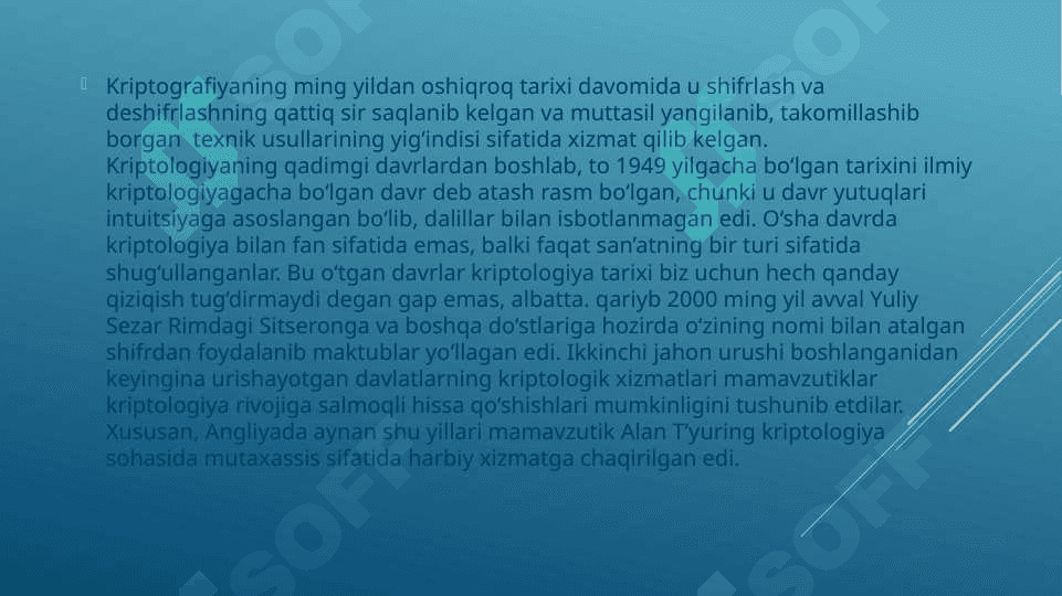 Taqdimot sathida himoyalash vositalari 6