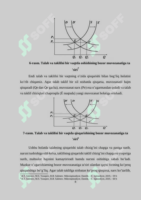 Bozor muvozanatining o'zgarishi va unga ta'sir etuvchi omillar (kurs ishi) 1